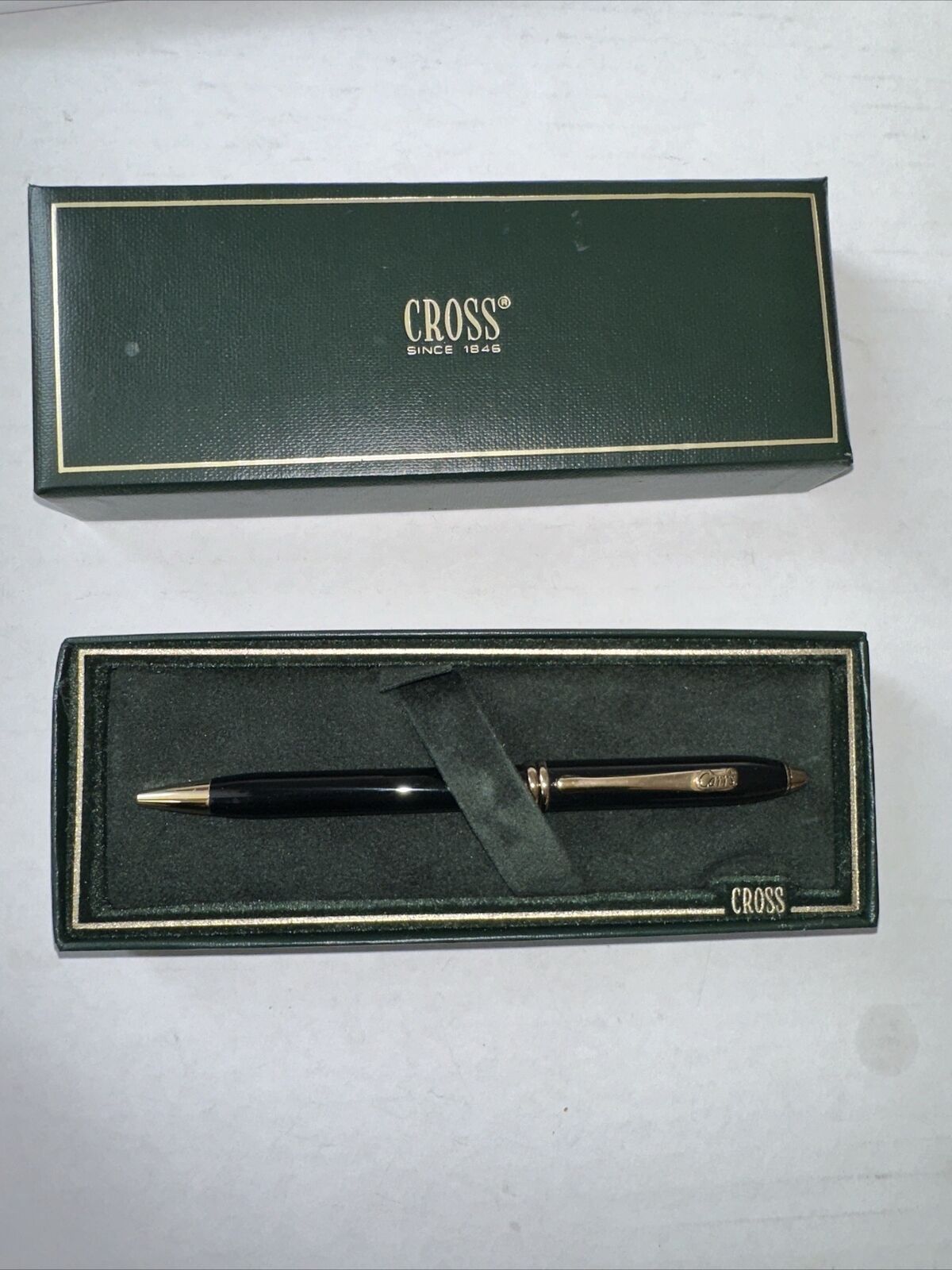 Cross Townsend Black Lacquer & Gold Pen 572 - Carr’s Crackers READ BELOW