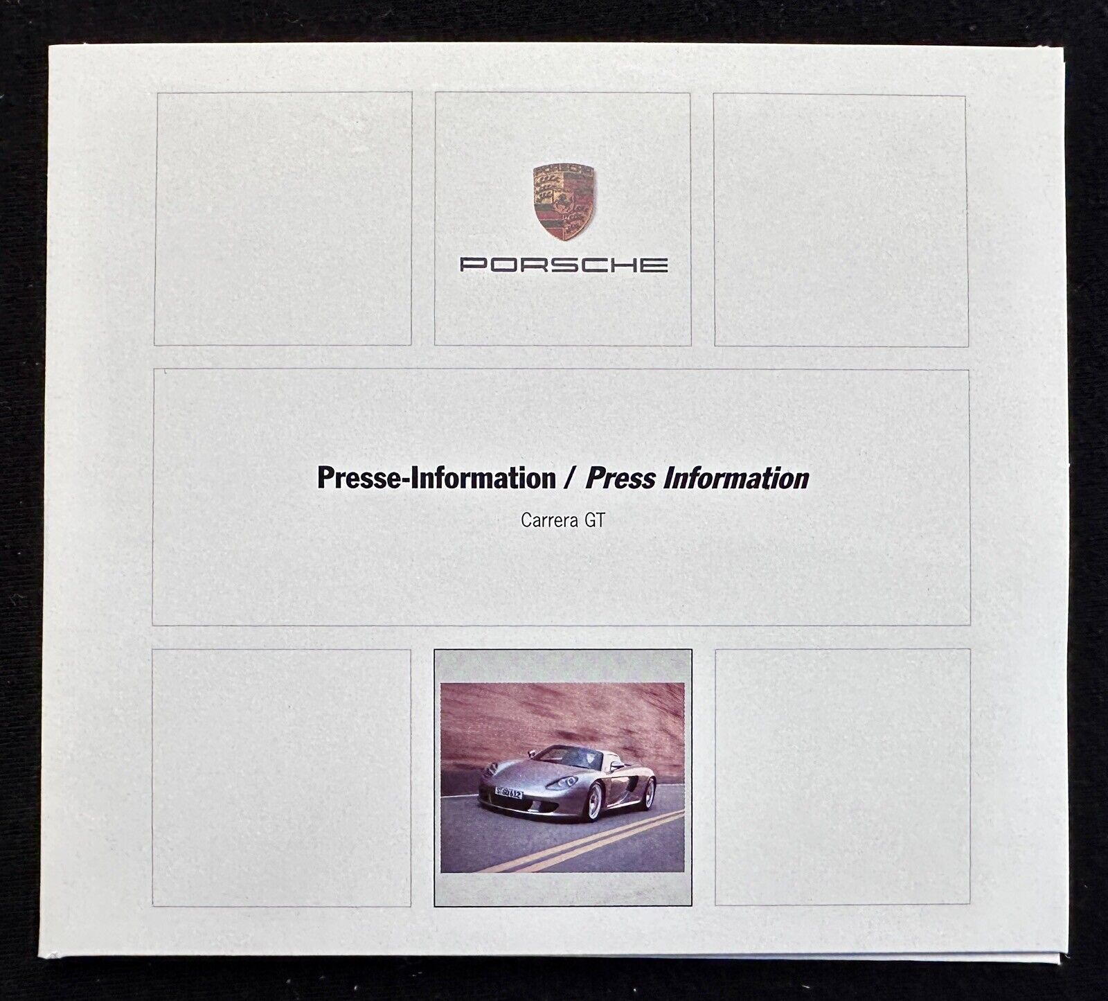 Genuine Porsche Carrera GT Press Information Kit Photo CD