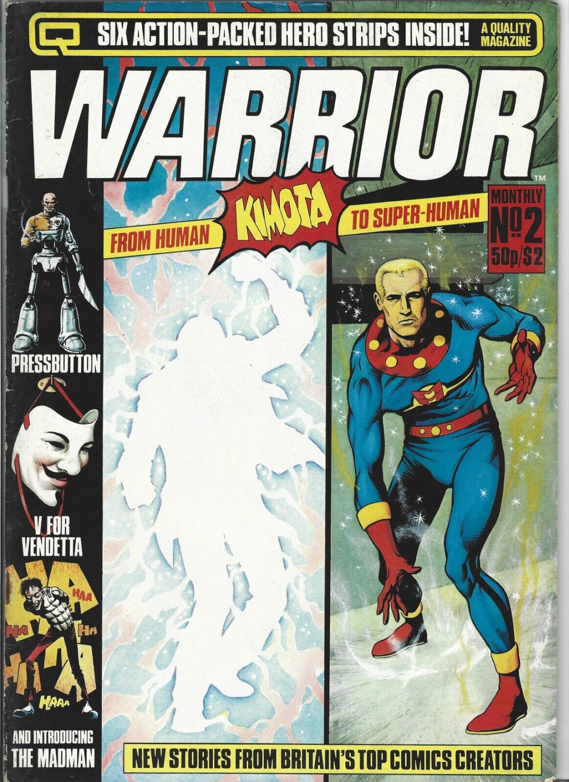 Warrior Magazine #2 💥1982 1st Origin Marvelman (Miracleman) 💥 V for Vendetta