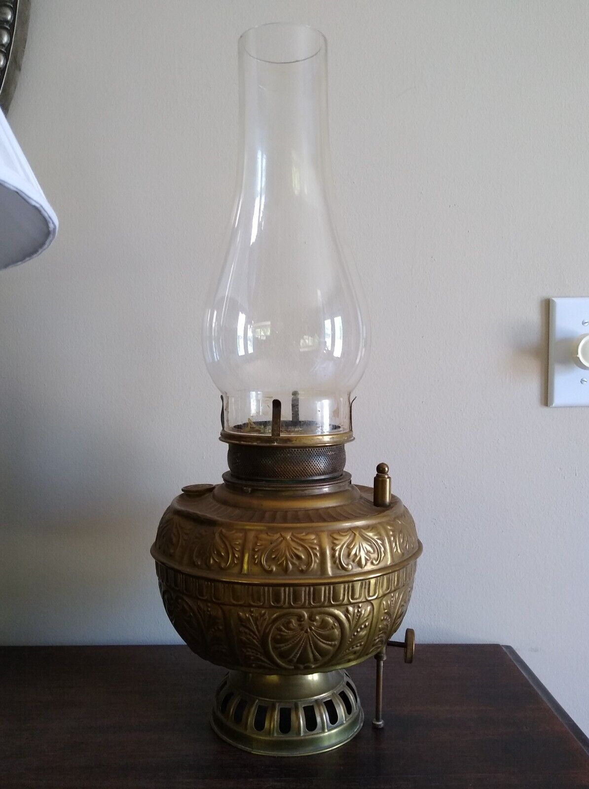 Vintage Brass P&A Oil Lamp Lantern, 22\
