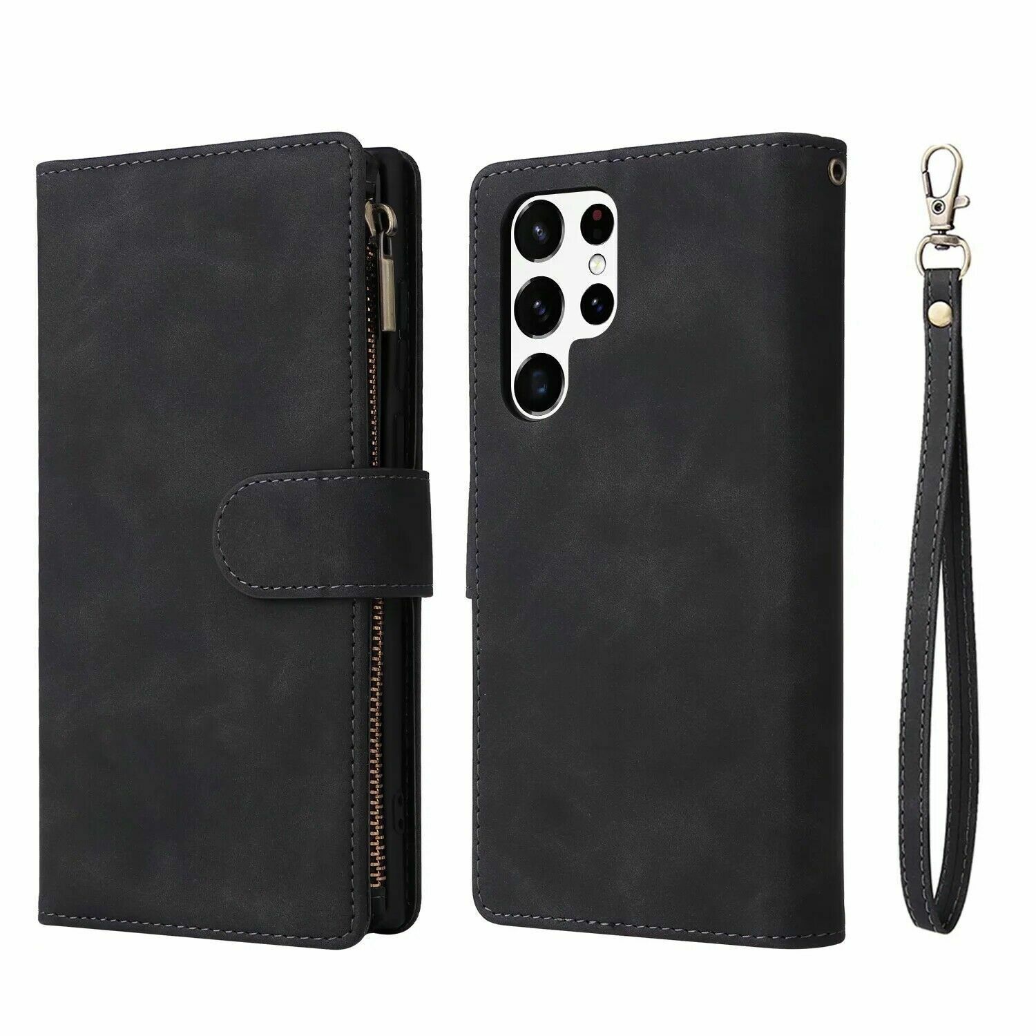Zipper Leather Wallet Phone Case For Samsung A42 A32 A02 A02S A52 A72 A22 5G
