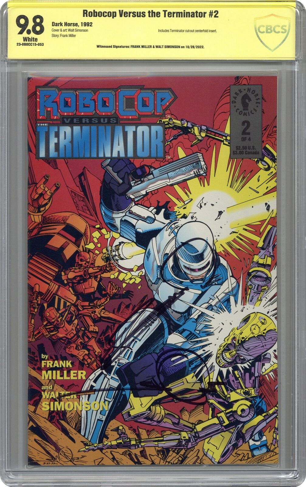 Robocop vs. Terminator #2 CBCS 9.8 SS Miller/Simonson 1992 23-0B0CC15-053