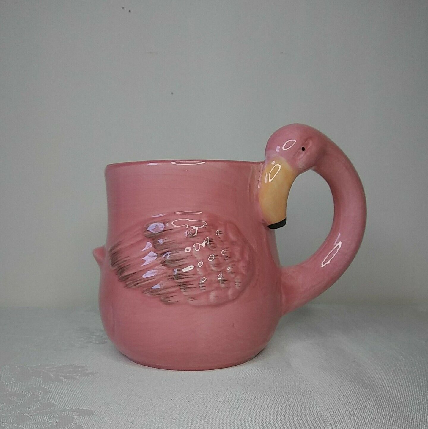 3D Pink Flamingo Ceramic Coffee Mug 16 oz Pink Tea Cup Microwave/Dishwasher Safe