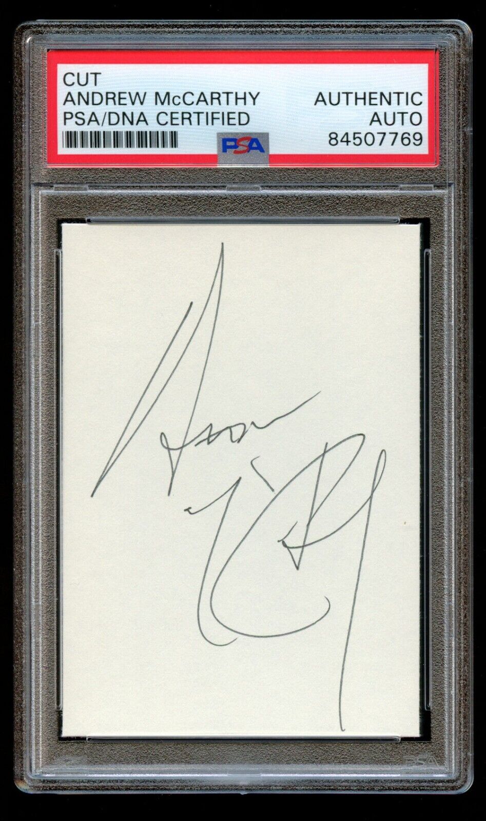 Andrew McCarthy signed autograph 2.5x3.5 cut St.Elmo's Fire & Pretty in Pink PSA