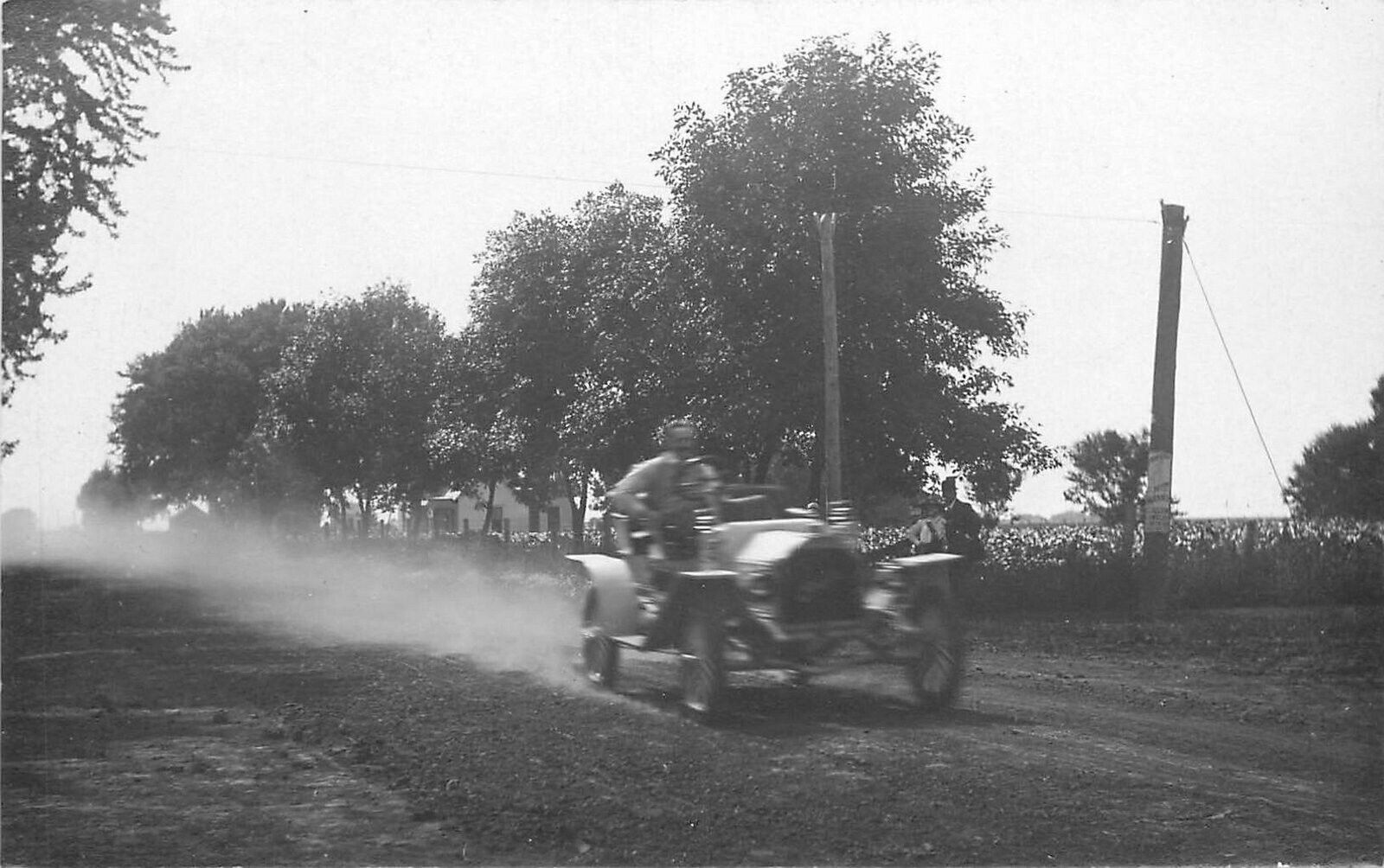 Postcard RPPC C-1910 Iowa Dexter automobile racing IA24-1012