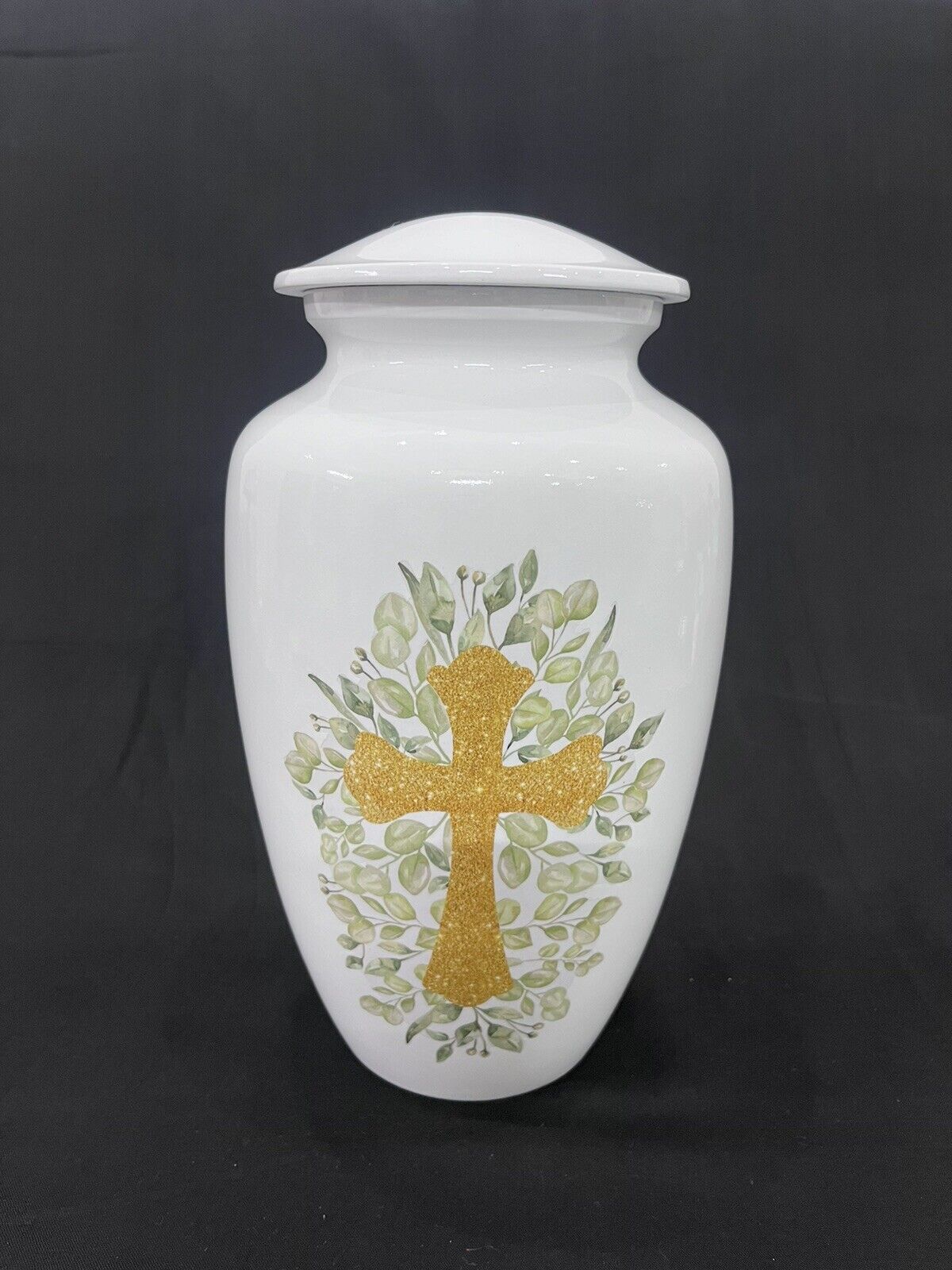 Crosses Style Cremation Urns for Human Ashes Adult Memorial 200 LBs Velvet Bag