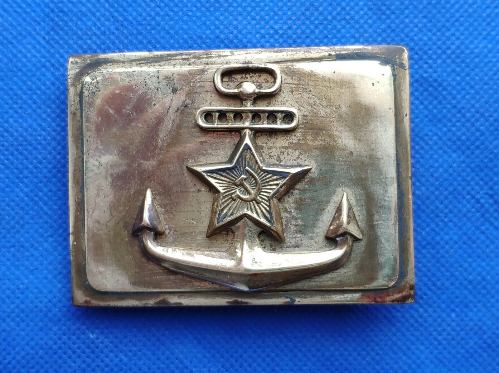 Original RARE Russian Naval Soviet Navy Military Sailor's Belt Buckle USSR