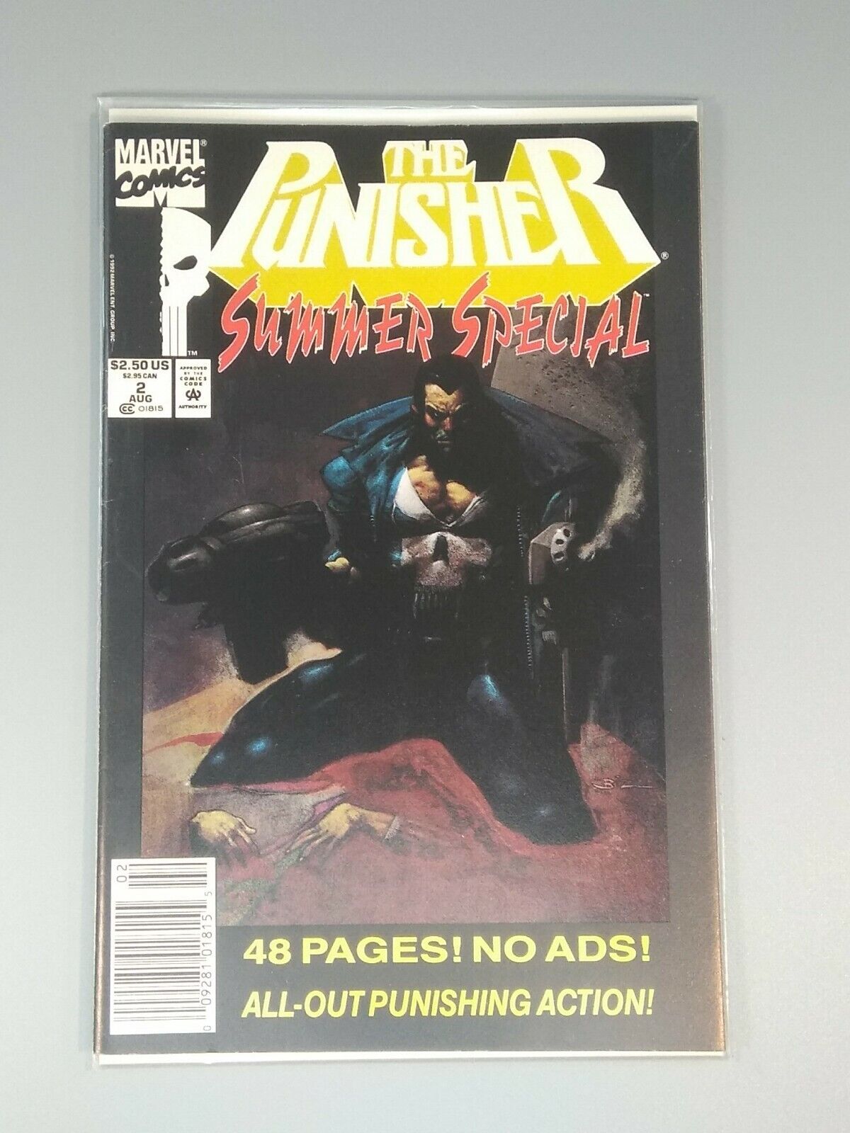 Vintage Aug 1992 The Punisher Summer Special #2 Marvel Comics Near Mint Sleeved