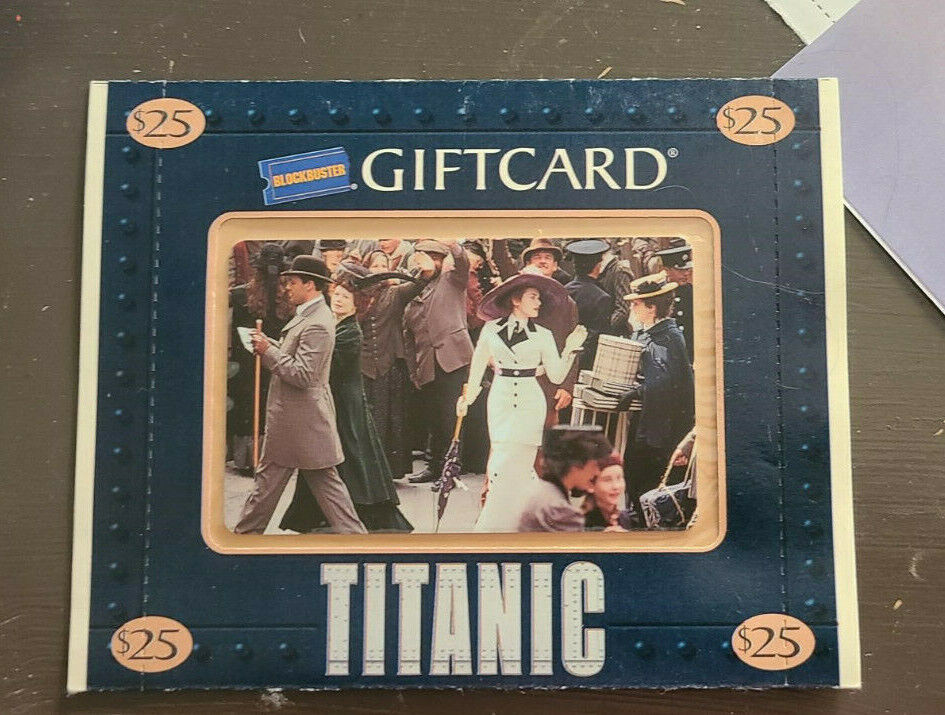 Blockbuster Gift Card-  A piece of history-Before Netflix (Titanic)...no $Value