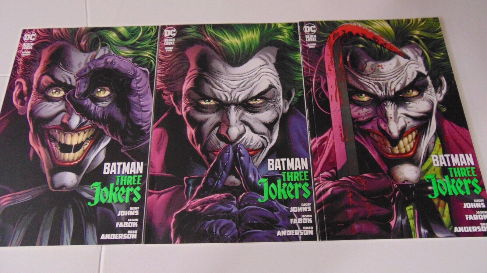 Batman Three Jokers #1 2 3 SET RUN (2020) JOHNS FABOK ART GREAT STORY