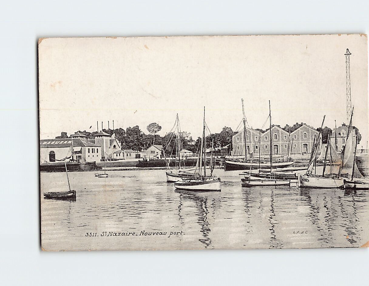 Postcard Nouveau port, Saint-Nazaire, France