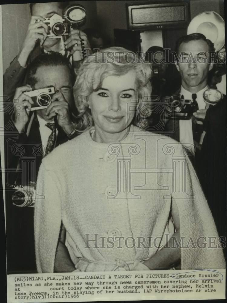 1966 Press Photo Socialite Candace Mossler Arrives Court, Miami - now40953