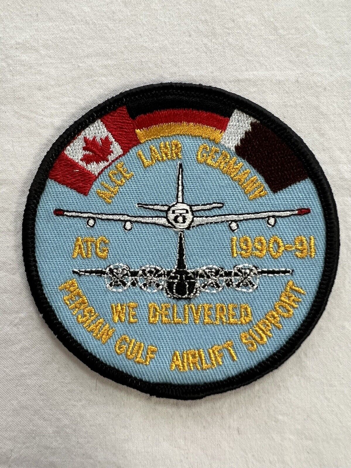 VTG ATG ‘90-‘91 ALCE LAHR GERMANY Air Support 3’x 3’ Patch Brand New