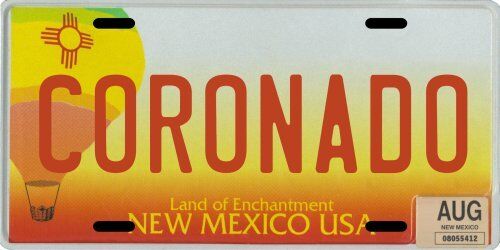 Coronado New Mexico Land of Enchantment Hot Air Balloon License plate