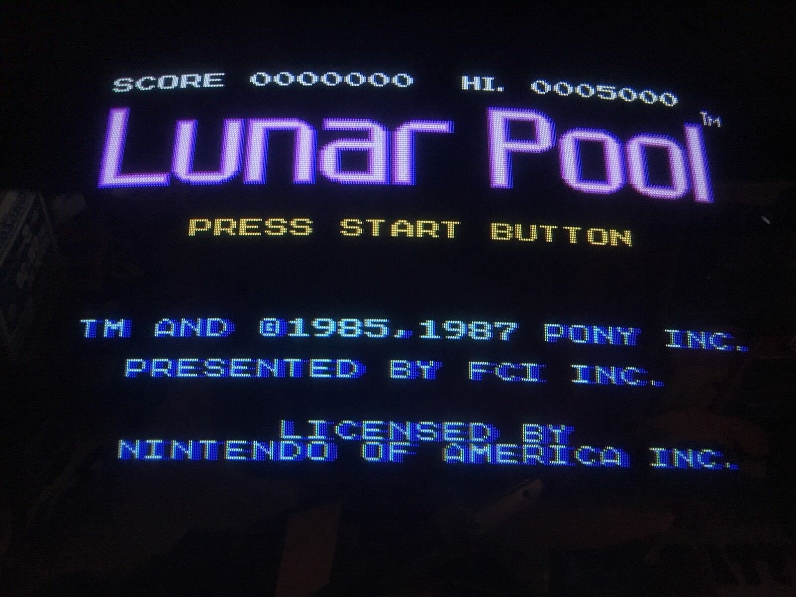 Nintendo Playchoice 10 Lunar Pool Cart Pc-10