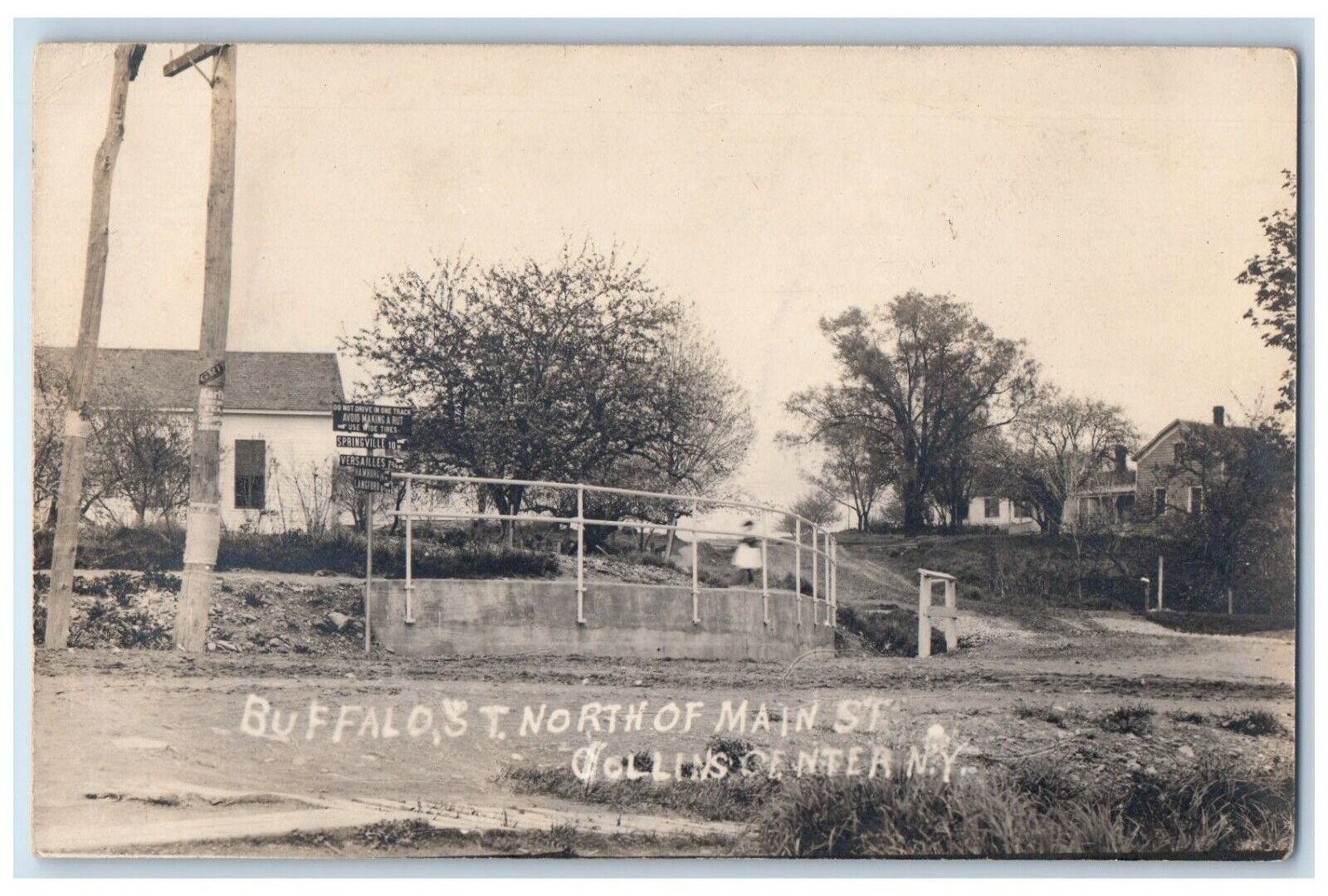 1911 Buffalo Street North Of Main St. Collins Center NY RPPC Photo Postcard