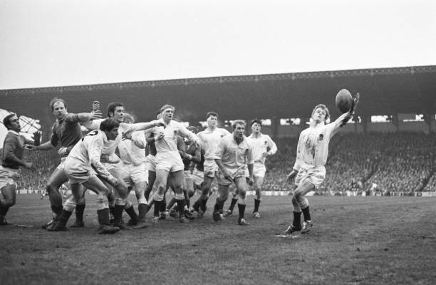 A phase France-England rugby match Paris France February 24 1968 Old Photo 2