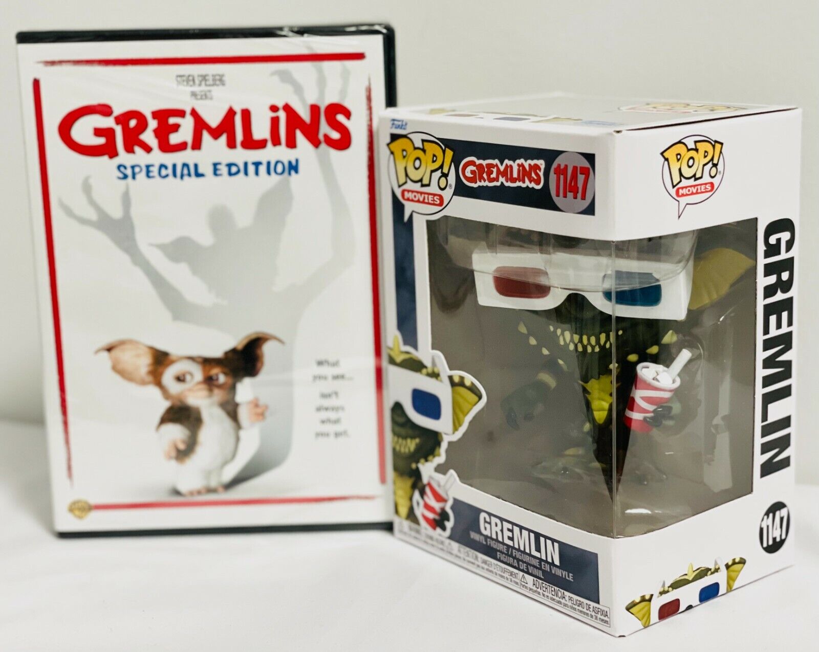 Gremlins Funko Pop Gremlin in 3D Glasses 1147 Sealed Steven Spielberg DVD Movie