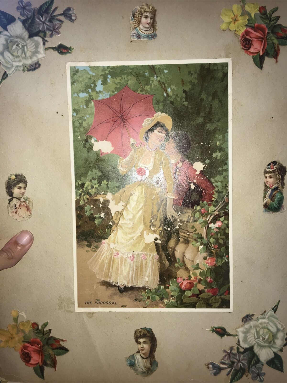 double sided vintage victorian scrapbook page fd76