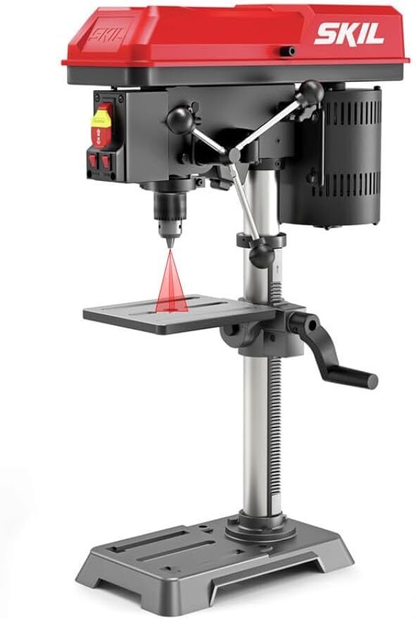 SKIL 6.2 Amp 10 in. 5-Speed Benchtop Drill Press W/ Laser Alignment & Work Light