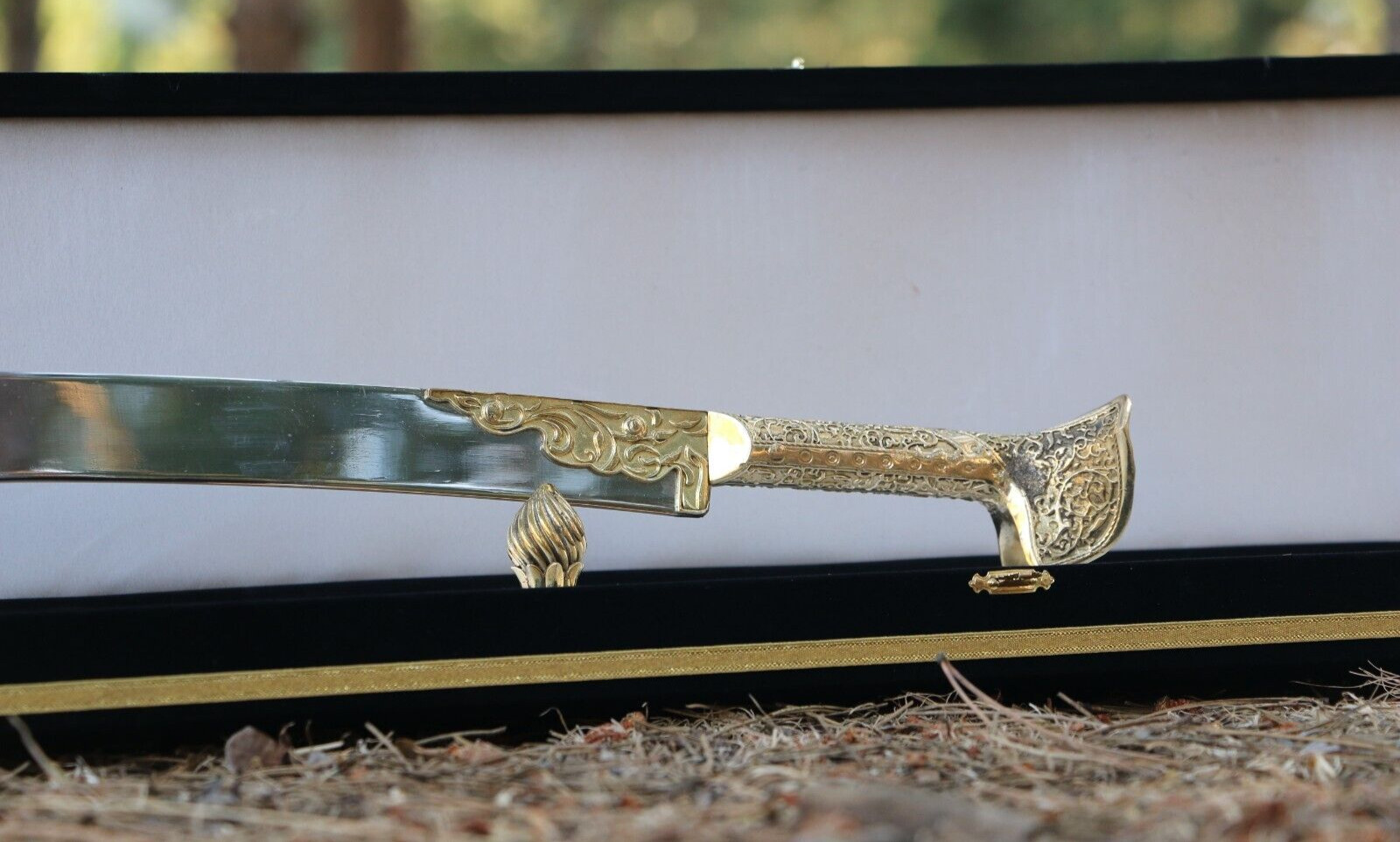 Custom Handmade Yataghan Sword Decoration Yatagan Sword Ottoman Style Sword Gold