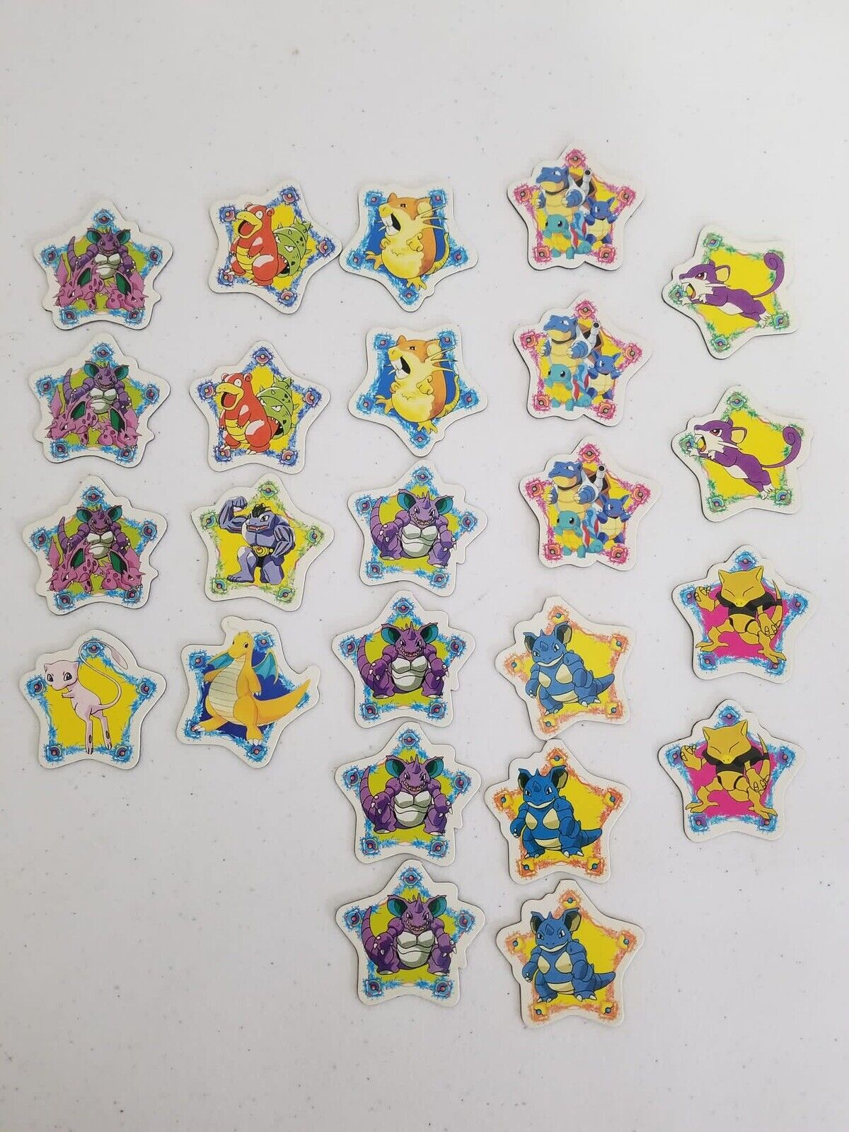 Vintage 1990s Pokemon Magnets 1st Gen, 24pc Lot, Squirtle, Blastoise, 2x2”