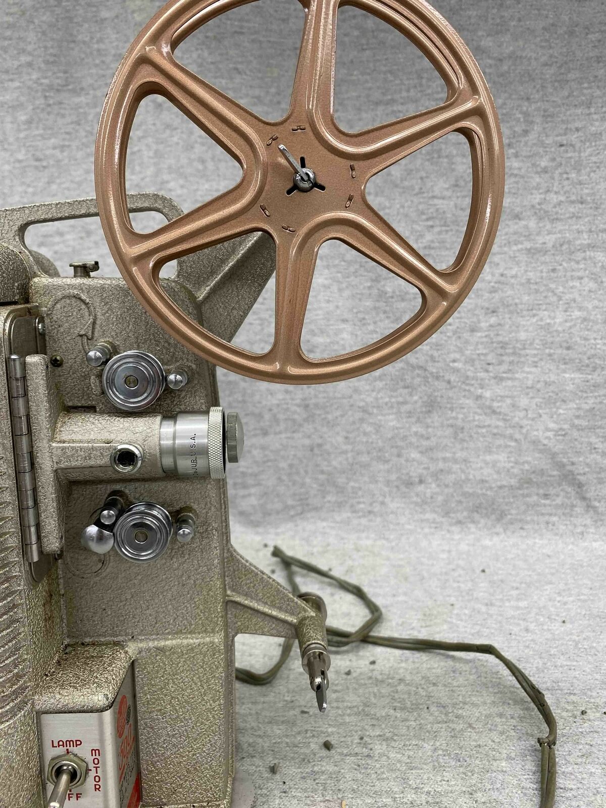 Vintage DeJur Model 500 8mm Film Projector w/ Case