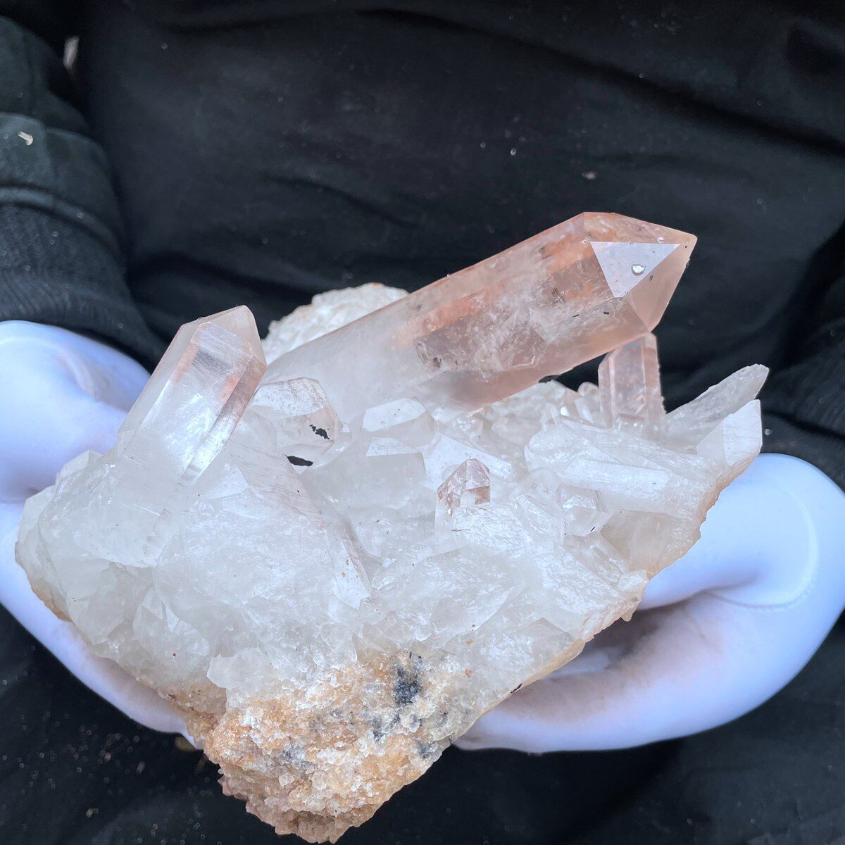 4.75LB Natural rare white water crystal cluster backbone mineral specimen
