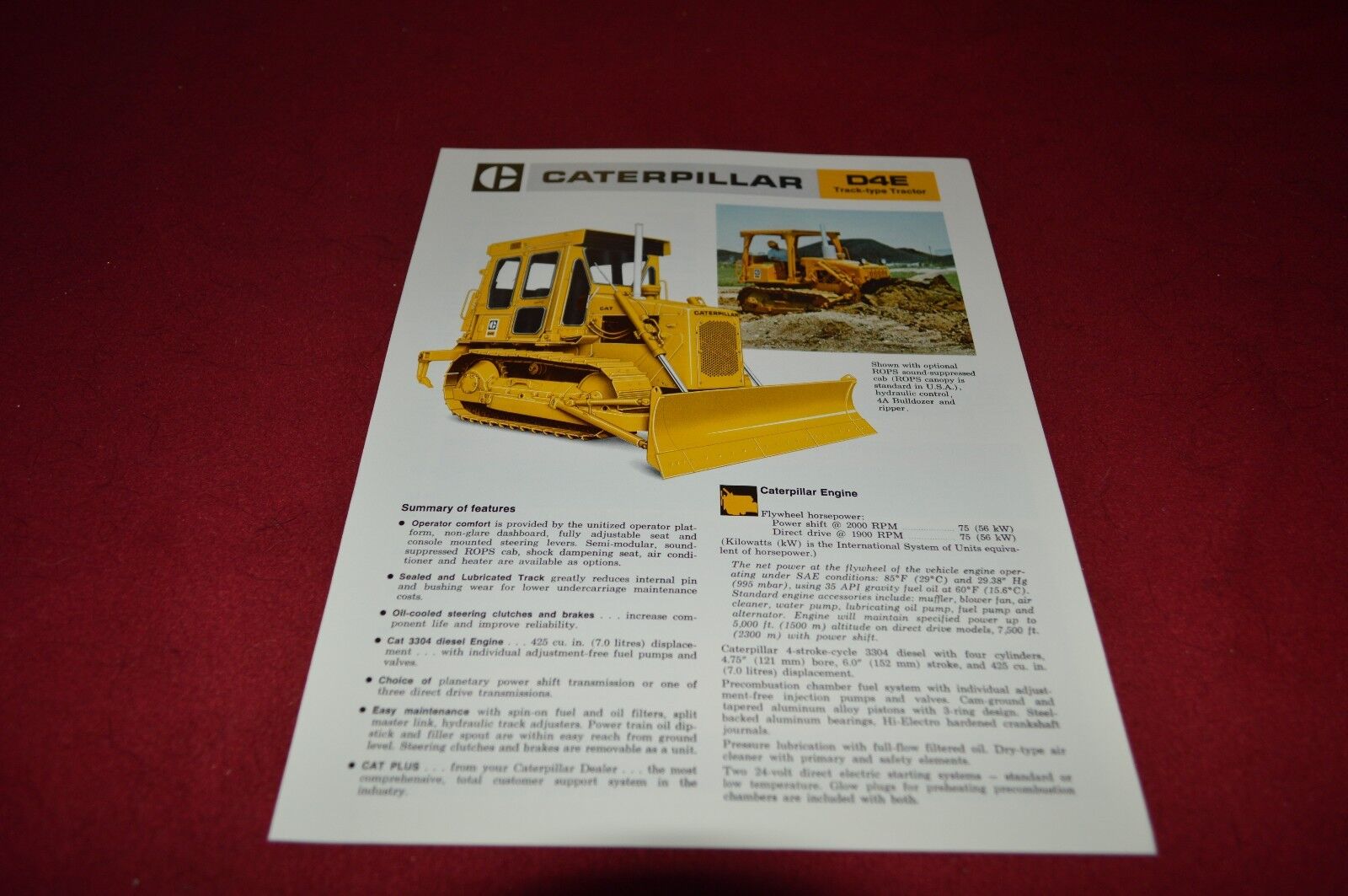 Caterpillar D4E Crawler Dozer Dealer\'s Brochure DCPA4 ver3