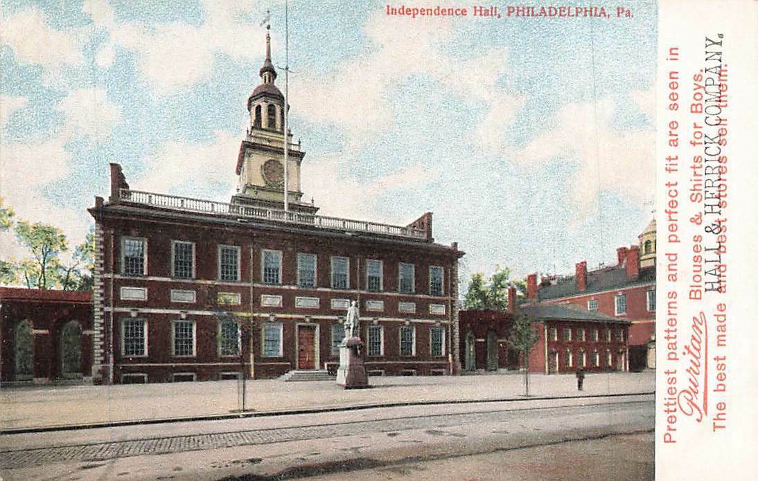 Puritan Blouse Shirt Advertising Independence Hall Philadelphia PA c1910 P116