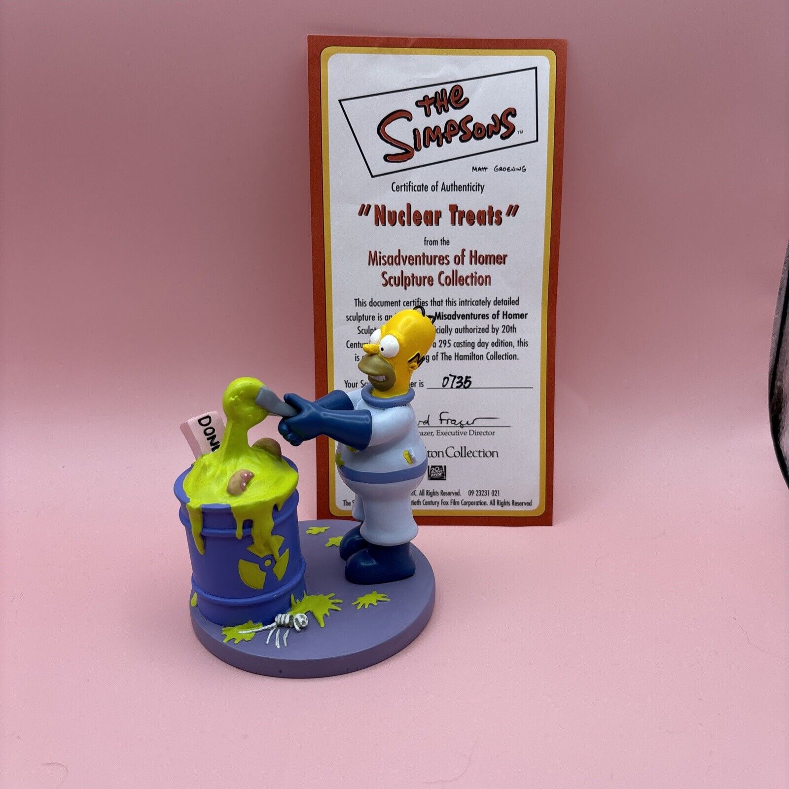 The Simpsons, Misadventures of Homer: “Nuclear Treats” Hamilton Collection COA