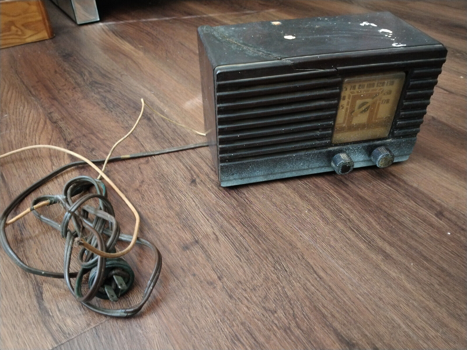 Philco TH-4 Transitone Tube Radio 1939 DAMAGED AS IS SEE PICTURES