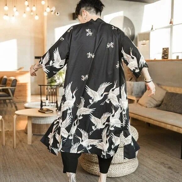 Traditional Mens Japanese Kimono | Mens Kimono Cardigan | Mens Kimono
