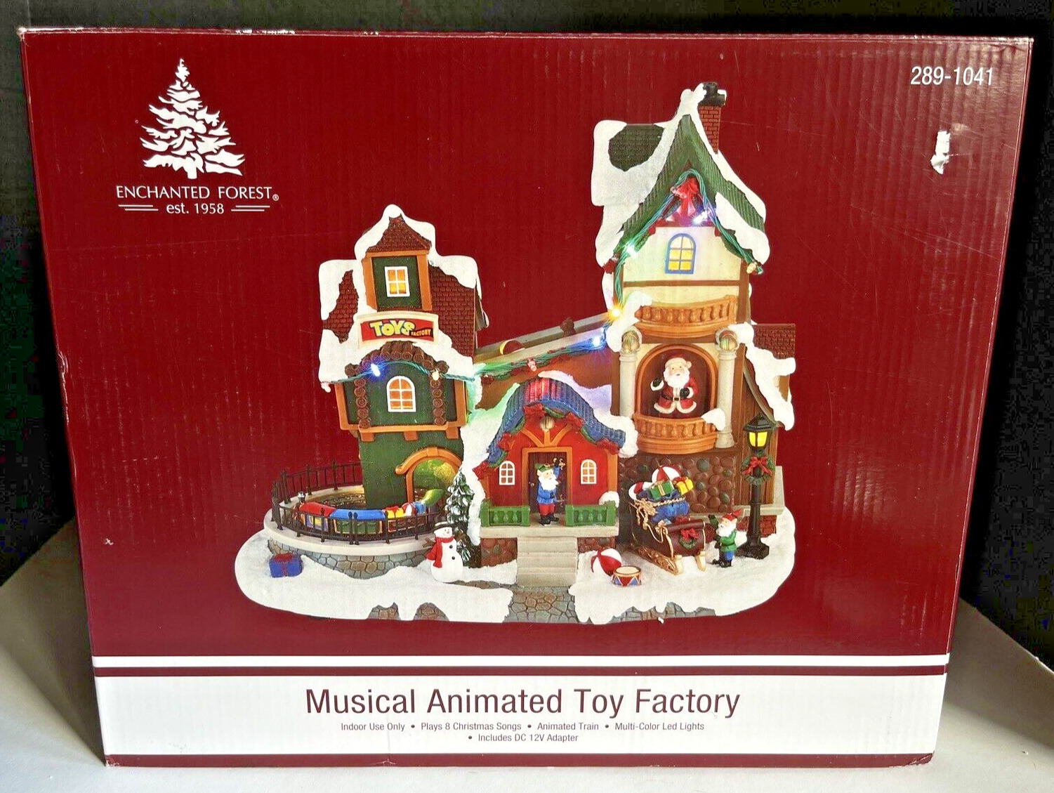 Enchanted Forest Animated Toy Factory 289-1041 Train Lighted Original Box