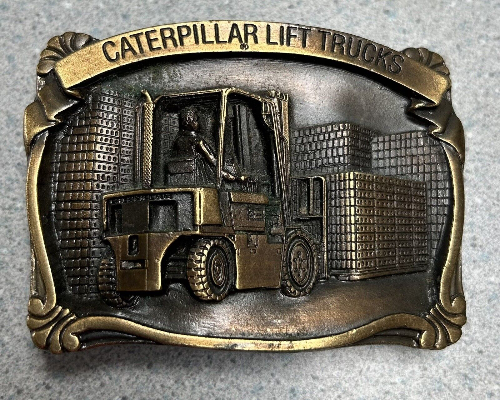 1988 Caterpillar CAT Tractor Caterpillar Lift Trucks Vintage Belt Buckle