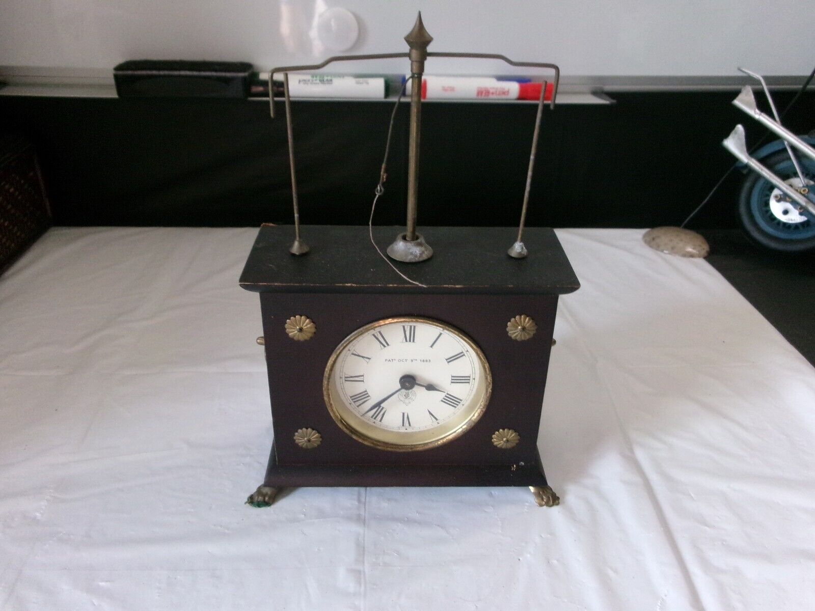 Vintage Jerome & Co Horolovar flying pendulum clock