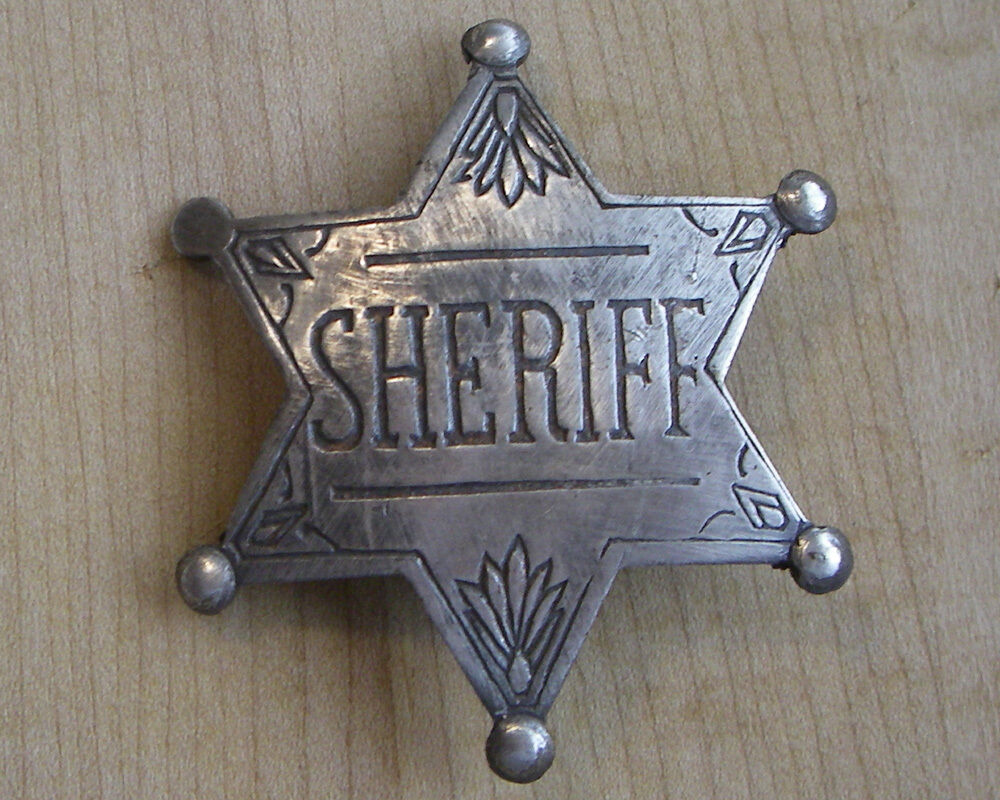 SHERIFF STAR BADGE BW - 71   WESTERN POLICE MARSHAL