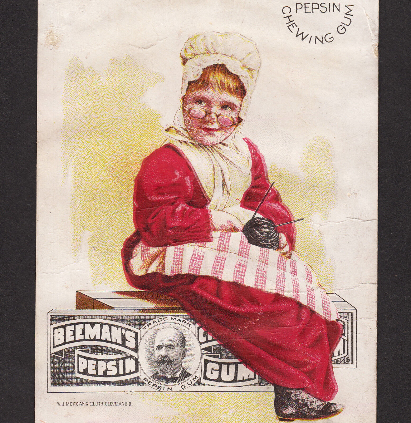 Beemans Pepsin Chewing Gum early Beeman\'s Gum Victorian Advertising Trade Card