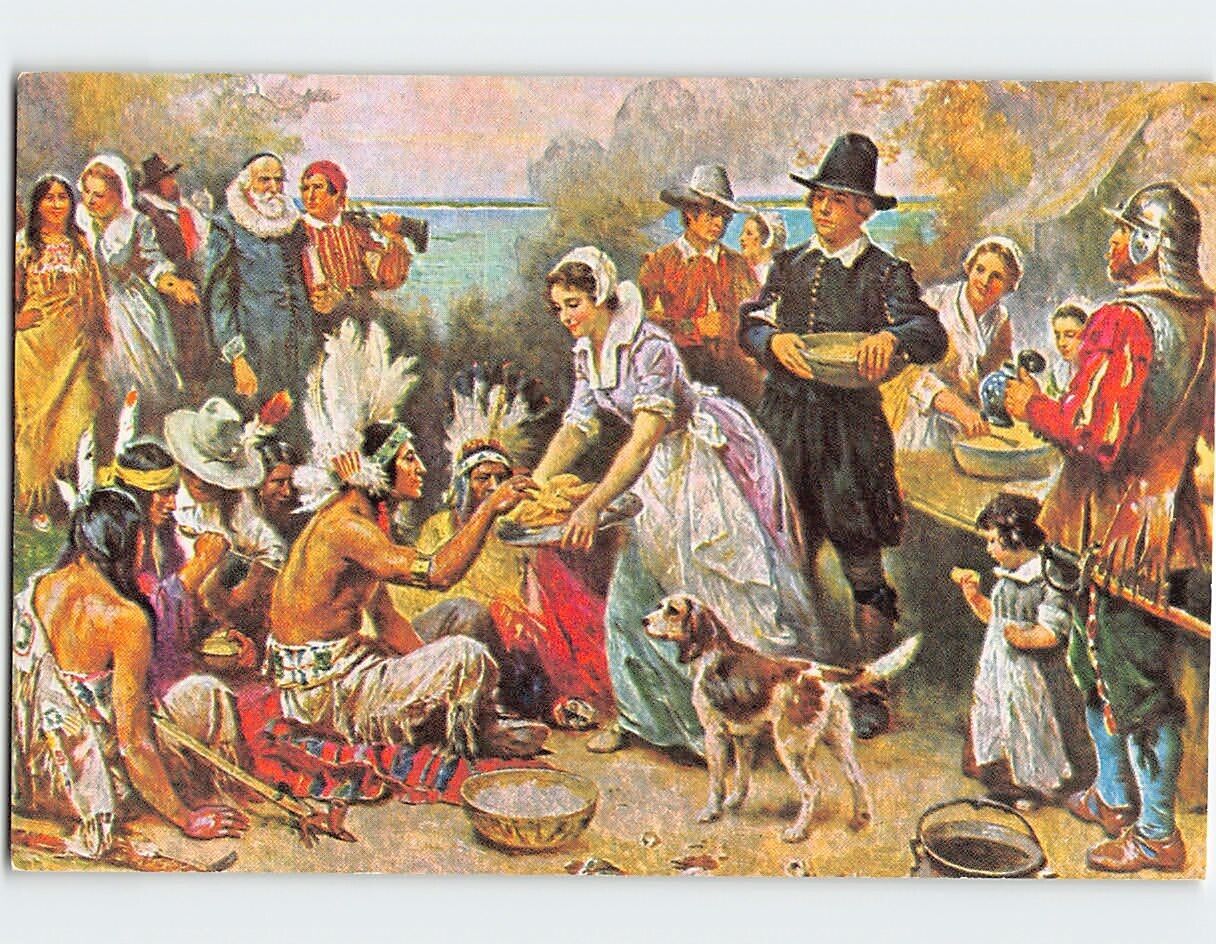 Postcard The First Thanksgiving By J. L. G. Ferris