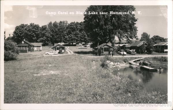 1960 RPPC Hammond,NY Camp Carol on Black Lake St. Lawrence County New York