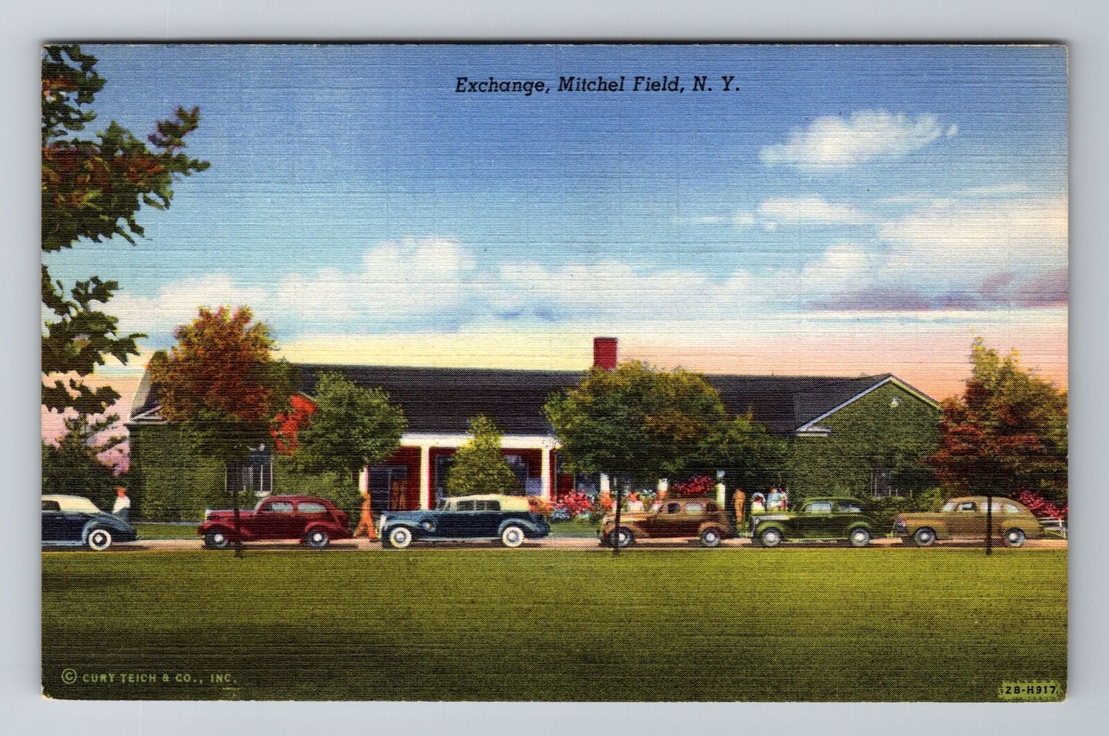 Mitchel Field NY-New York, Exchange, Antique, Vintage Souvenir Postcard