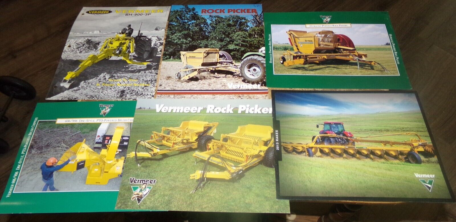 6-lot 70\'s-2010\'s vermeer equipment brochures in nice shape used
