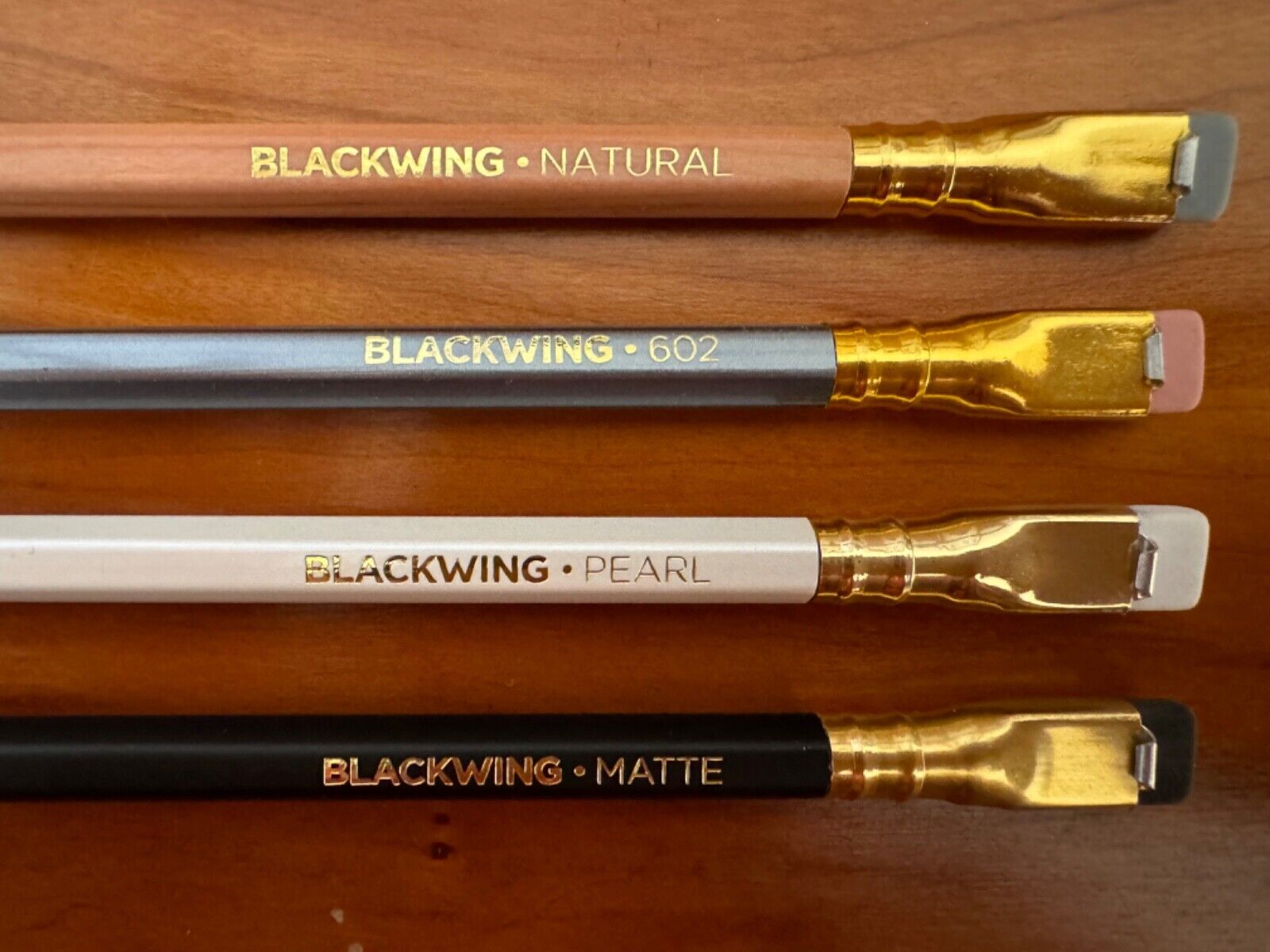 Blackwing 4 Pencil Sampler: Matte, 602, Pearl and Natural