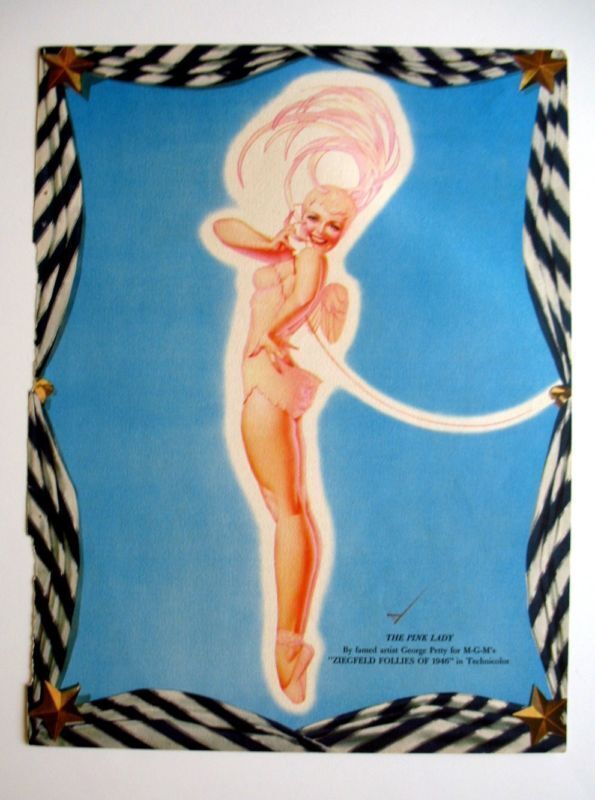 Rare 1946 Petty Pinup Girl The Pink Lady from Ziegfeld Follies Program