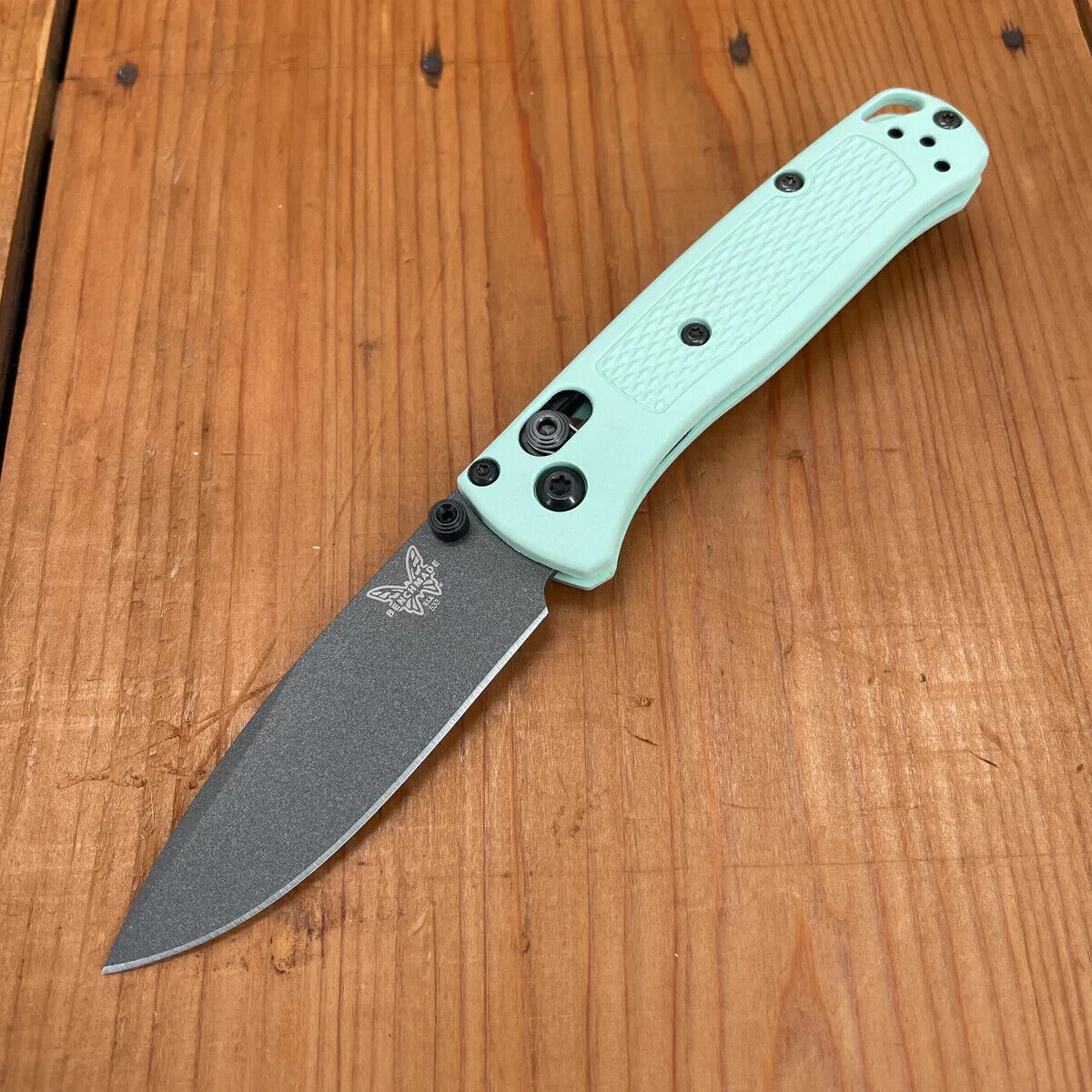 Benchmade Mini Bugout, Model: 533GY-06, Color: Sea Foam Grivory