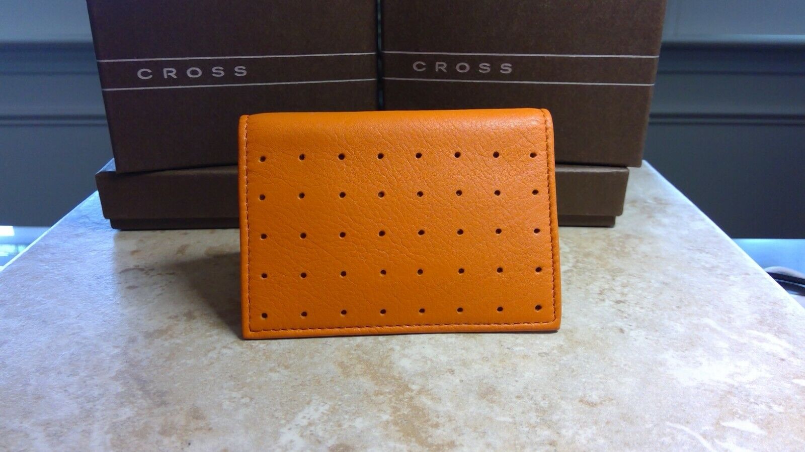 NEW CROSS  PREMIERE INDIA LEATHER card case WALLET