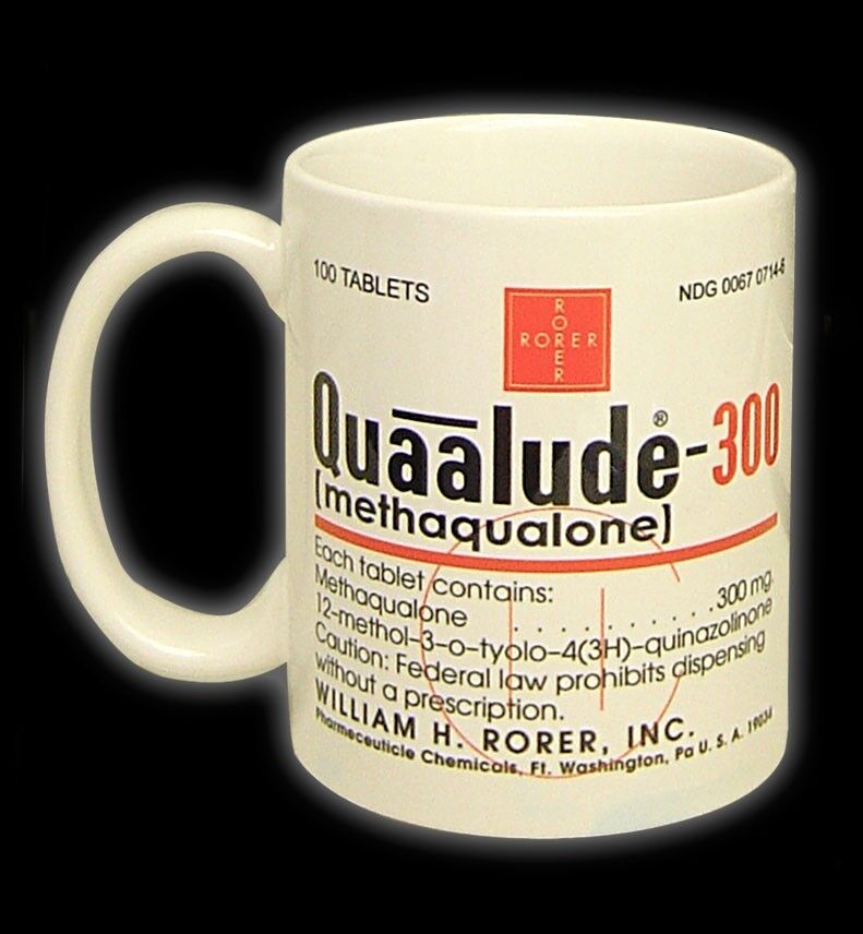    Quaalude cup/mug, Quaaludes, qualude, qualudes