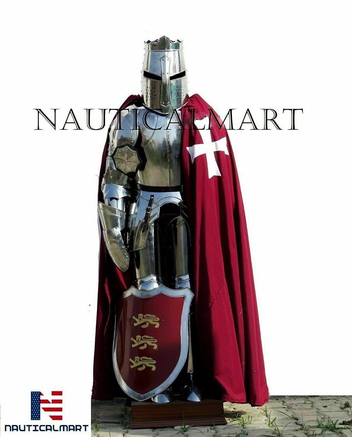 Medieval Wearable Costume Suit Of Armor Knight Crusader Gothic Full Body Armour