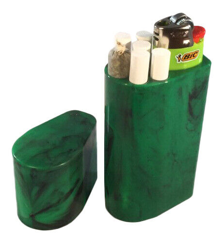 Smoke Space - Cigarette Case - Lighter - Smoking Accessories - (Green/Black)