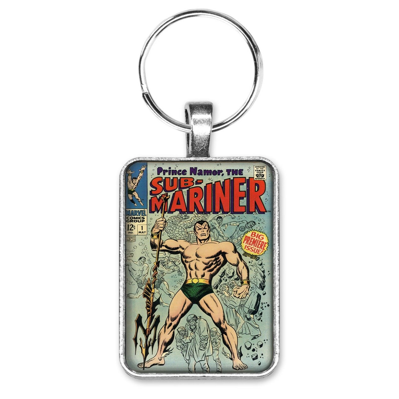 Prince Namor The Sub-Mariner #1 Cover Key Ring or Necklace Classic Comic Book